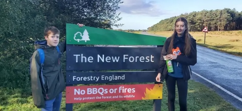 Charity walk the new forest