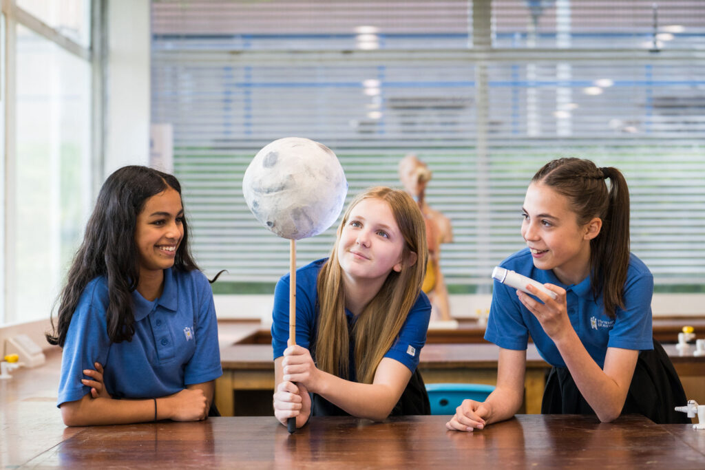 Students fascinated by prop re-creation of moon - Silver EAL