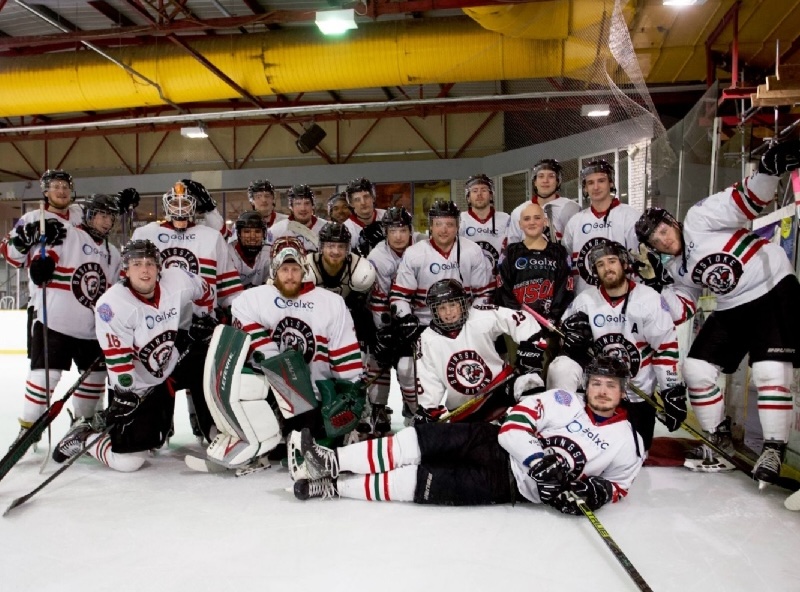 Chloe Raising Alopecia Awareness Hockey Team Photo